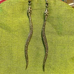 Renee Sheppard diamond serpent earrings